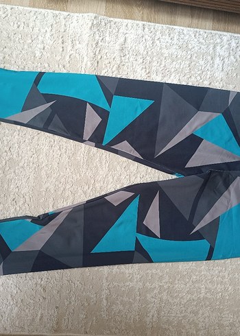 Turkuaz Baskılı iki adet tayt - Görsel 7