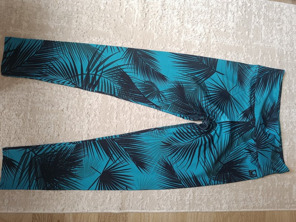 Turkuaz Baskılı iki adet tayt - Görsel 3