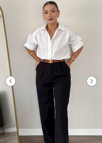 Beyaz Poplin Gömlek - Görsel 2