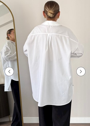 Beyaz Poplin Gömlek - Görsel 4