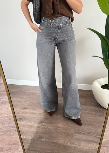 Yüksek Bel Çapraz  Bel Jean - Görsel 2