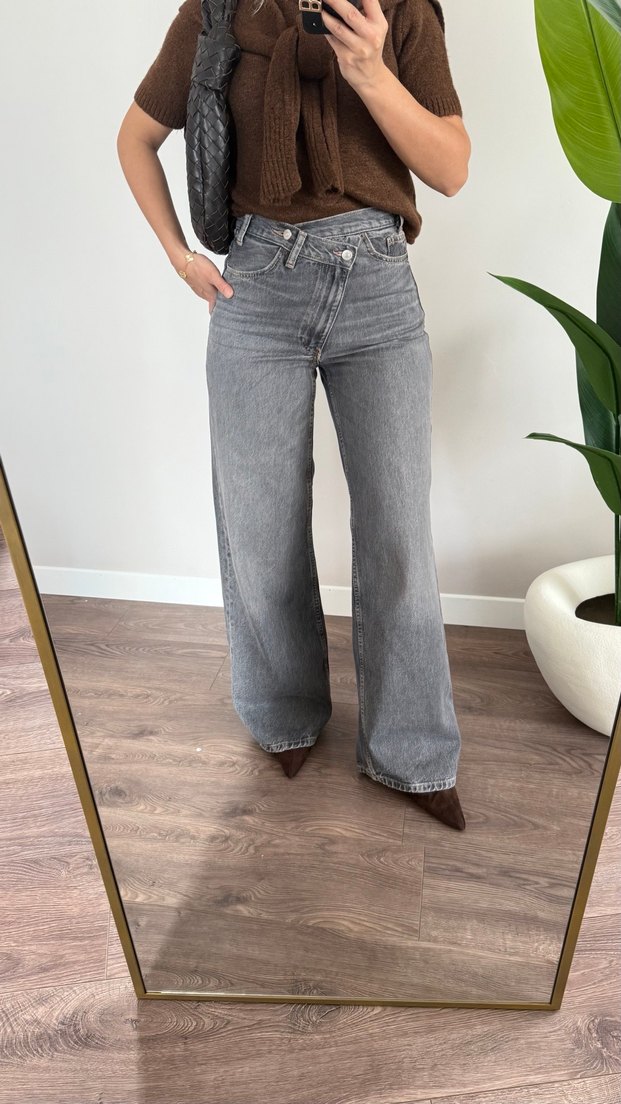 Yüksek Bel Çapraz  Bel Jean - Görsel 2