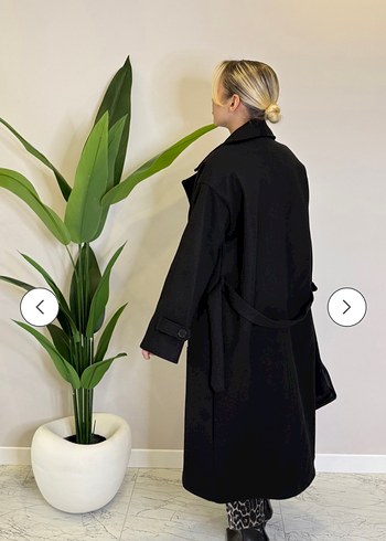 Siyah Kadın Kaşe Kaban - Görsel 4