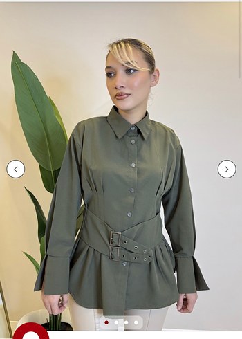 Kemer Detaylı Kadın Gömlek - Görsel 2