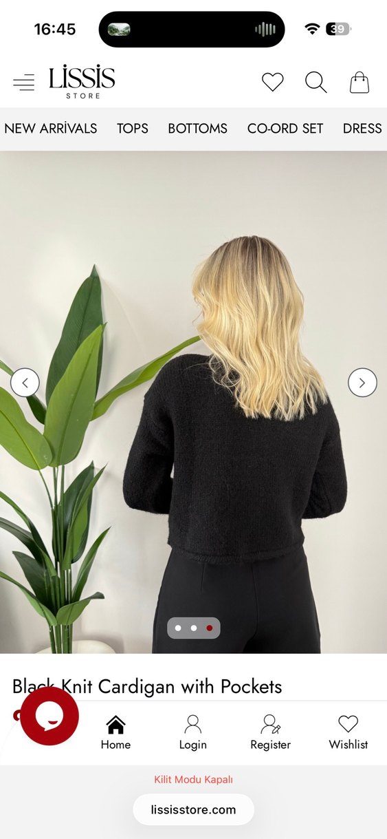 Gold Düğmeli Siyah Triko Hırka - Görsel 3