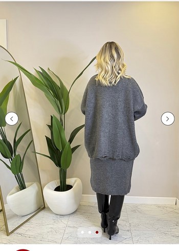 Gri Kazak Etek Takım - Görsel 3