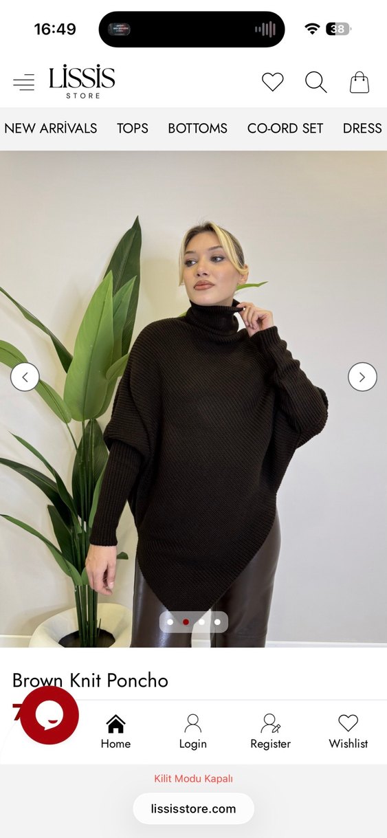 Kahverengi Boğazlı Triko Kazak - Görsel 2