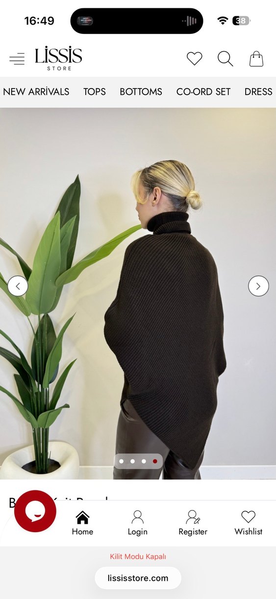 Kahverengi Boğazlı Triko Kazak - Görsel 4