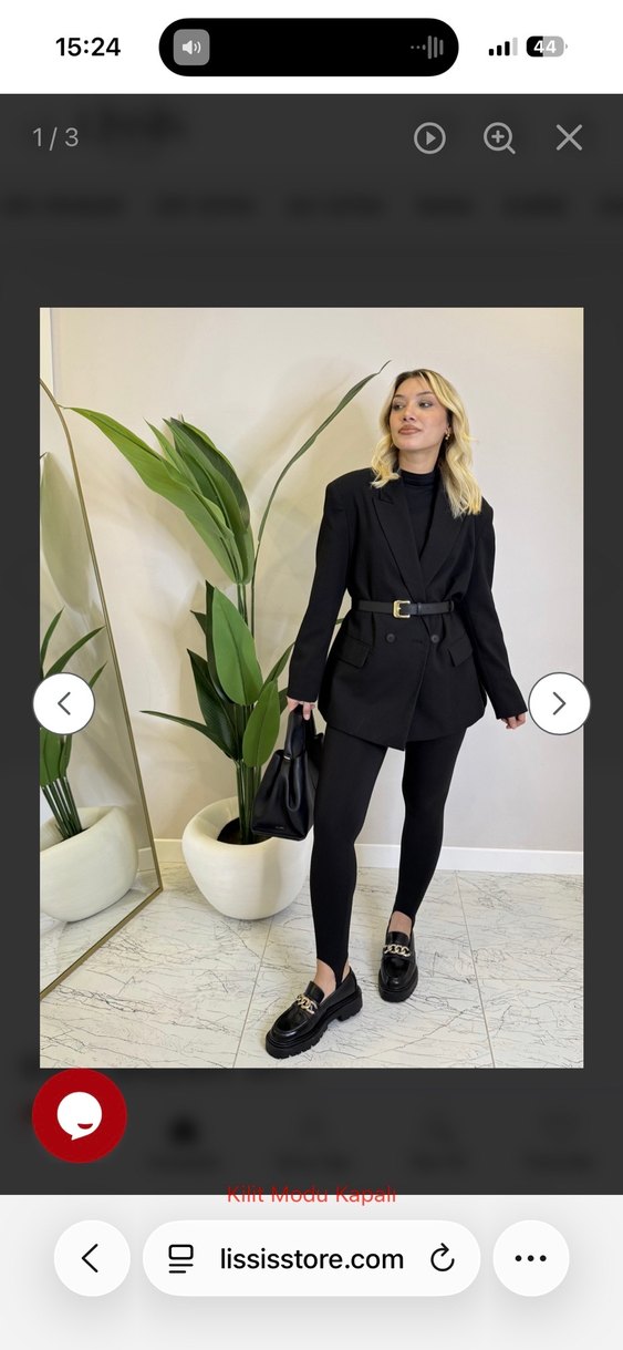 Siyah Kadın Füzo Tayt - Görsel 2