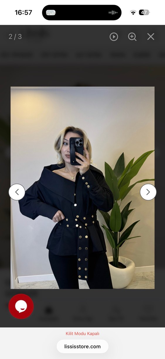 Gold Kemer Detaylı Tasarım Gömlek - Görsel 2