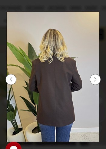 Kahverengi Kruvaze Blazer Ceket - Görsel 3