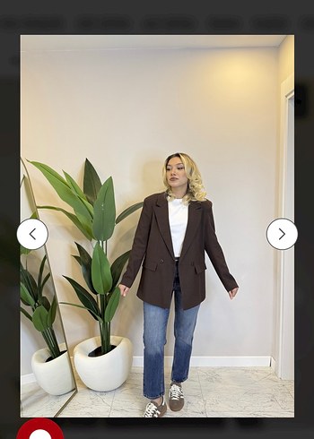 Kahverengi Kruvaze Blazer Ceket - Görsel 2