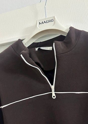 Siyah Fermuarlı Uzun Kadın Elbise ALO MARKA - Görsel 3