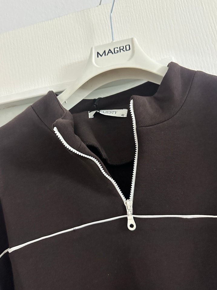 Siyah Fermuarlı Uzun Kadın Elbise ALO MARKA - Görsel 3