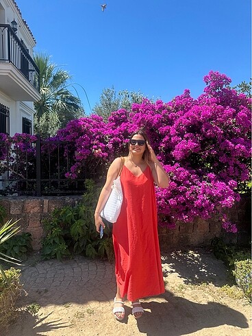 KIRMIZI YAZLIK ELBİSE - Görsel 6