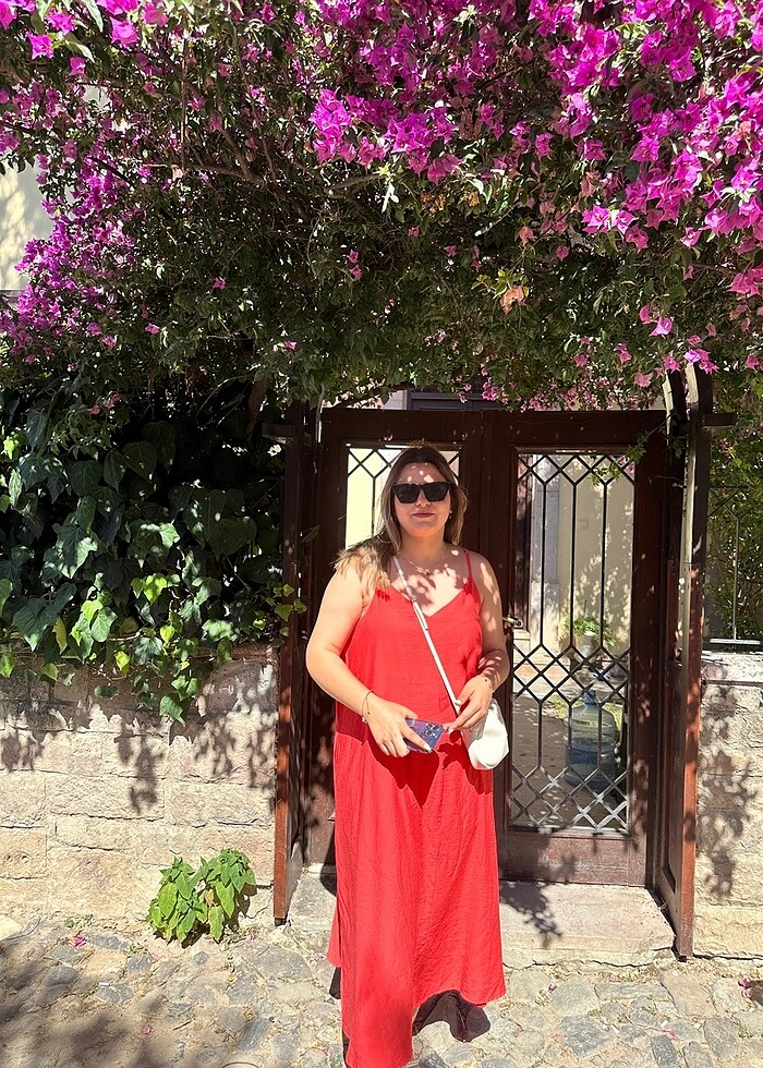 KIRMIZI YAZLIK ELBİSE - Görsel 2