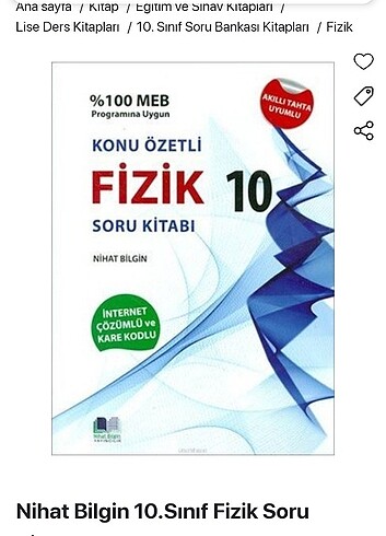 Nihat bilgin yayıncılık tyt fizik