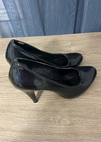 Kadın Siyah Parlak Platform Topuklu Stiletto - Görsel 3