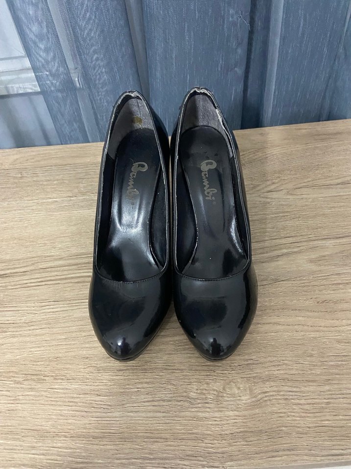 Kadın Siyah Parlak Platform Topuklu Stiletto - Görsel 2