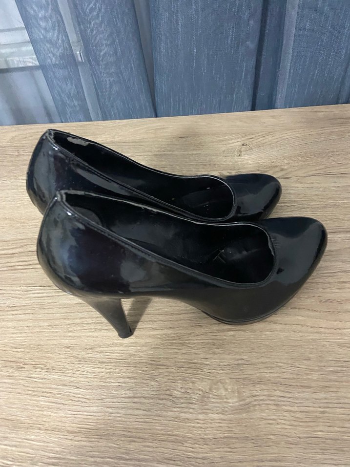 Kadın Siyah Parlak Platform Topuklu Stiletto - Görsel 3