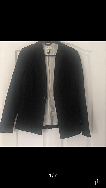 Mango siyah koton blazer