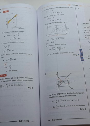  Beden Apotemi Analitik Geometri Soru Bankası