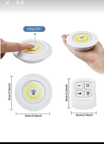Dekoratif Dolap İçi Koridor LED isik 1 adet kumandasiz