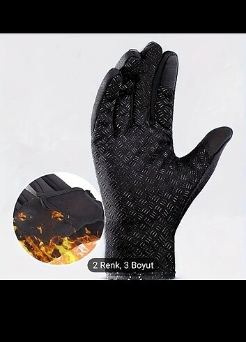 Bisiklet ve Motosiklet Sürüşü için Kış Eldivenleri - Sıcak,su ,R - Görsel 2