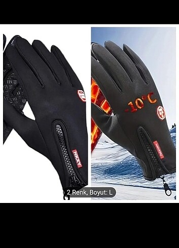 Bisiklet ve Motosiklet Sürüşü için Kış Eldivenleri - Sıcak,su ,R - Görsel 8