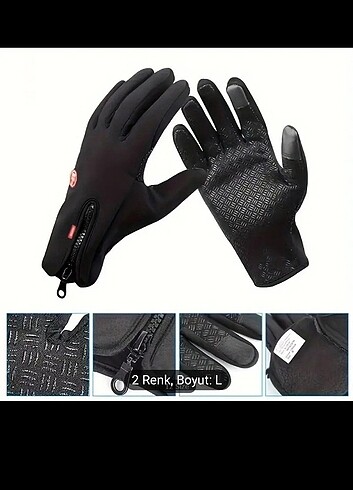 Bisiklet ve Motosiklet Sürüşü için Kış Eldivenleri - Sıcak,su ,R - Görsel 9