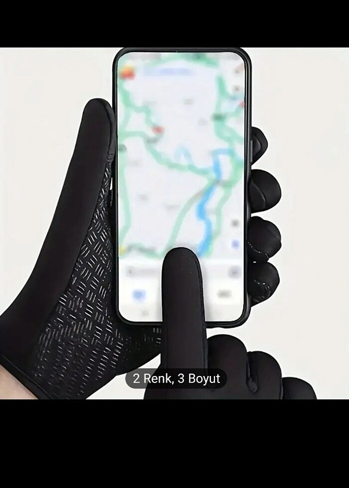 Bisiklet ve Motosiklet Sürüşü için Kış Eldivenleri - Sıcak,su ,R - Görsel 3