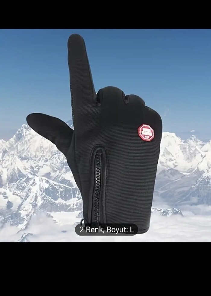 Bisiklet ve Motosiklet Sürüşü için Kış Eldivenleri - Sıcak,su ,R - Görsel 5