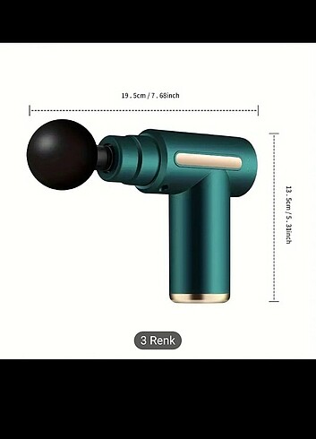 USB Kas Kitle Masaj Tabancası LCD Ekran ile, 6-Seviye Şiddet, Vü - Görsel 6