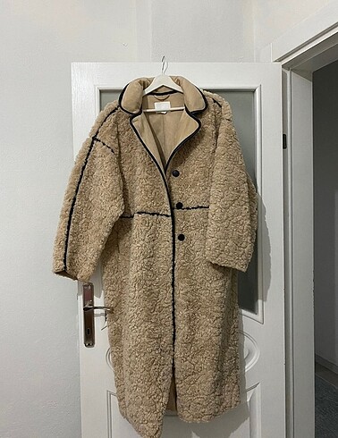 s Beden camel Renk H&M kürk kaban
