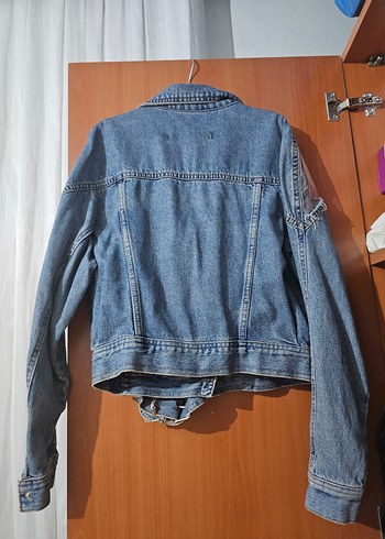 Kadın Mavi Bel Detaylı Kot Ceket - Görsel 8