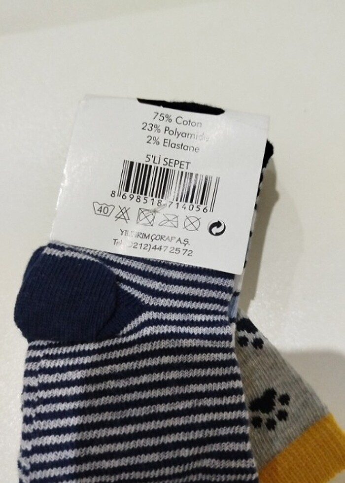 5-li bebek çorap - Görsel 3