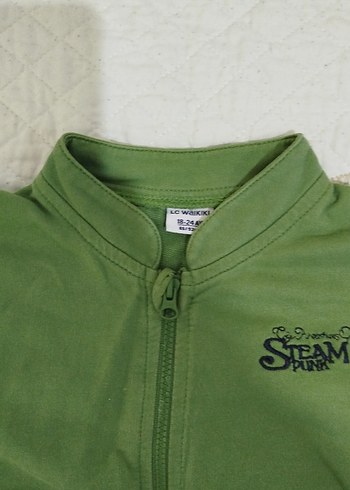 LC Waikiki Erkek Çocuk Yeşil Fermuarlı Sweatshirt