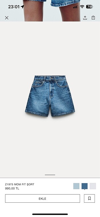 zara mom fit şort