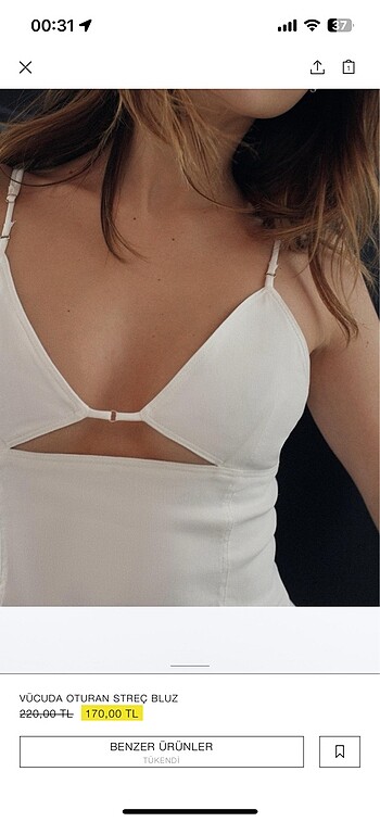 Zara Zara crop bluz