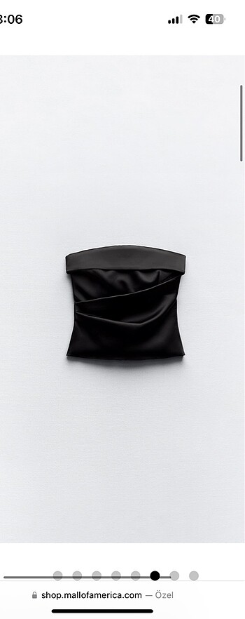 m Beden Saten zara straplez top