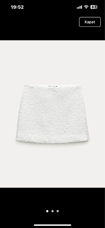 Zara payetli mini etek