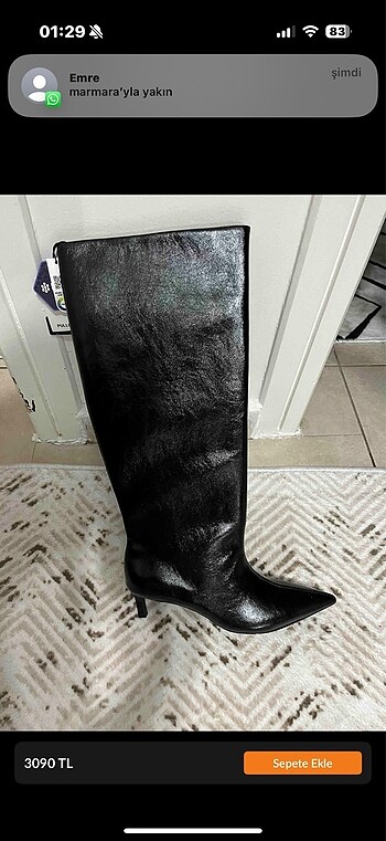 37 Beden Pull bear siyah çizme