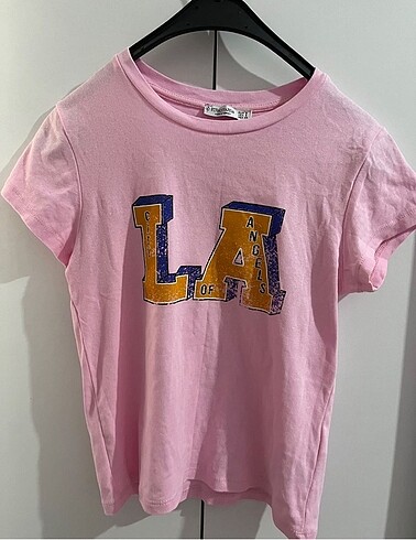 Stradivarius Baskılı Pembe Tişört