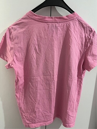 Pull and Bear Pembe Baskılı Tişört