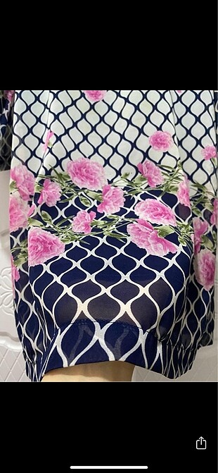 Abiye çiçekli şifon tunik-kısa elbise