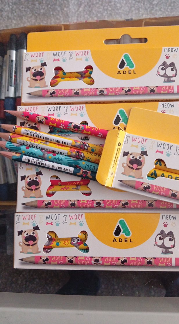 Cat&Dog Siyah Kurşun Kalem 6'lı Set - Görsel 2