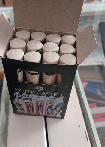 12 tüp Faber-Castell Beyaz Mekanik Kalem - Görsel 2