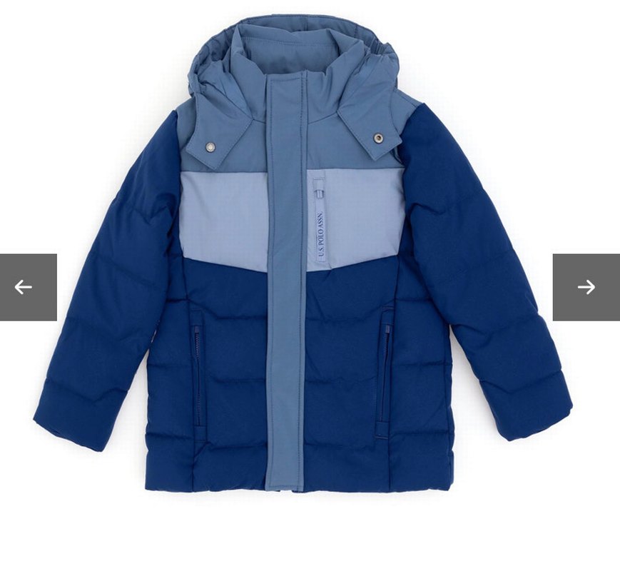 Mavi Erkek Çocuk Kapüşonlu Mont - Görsel 5