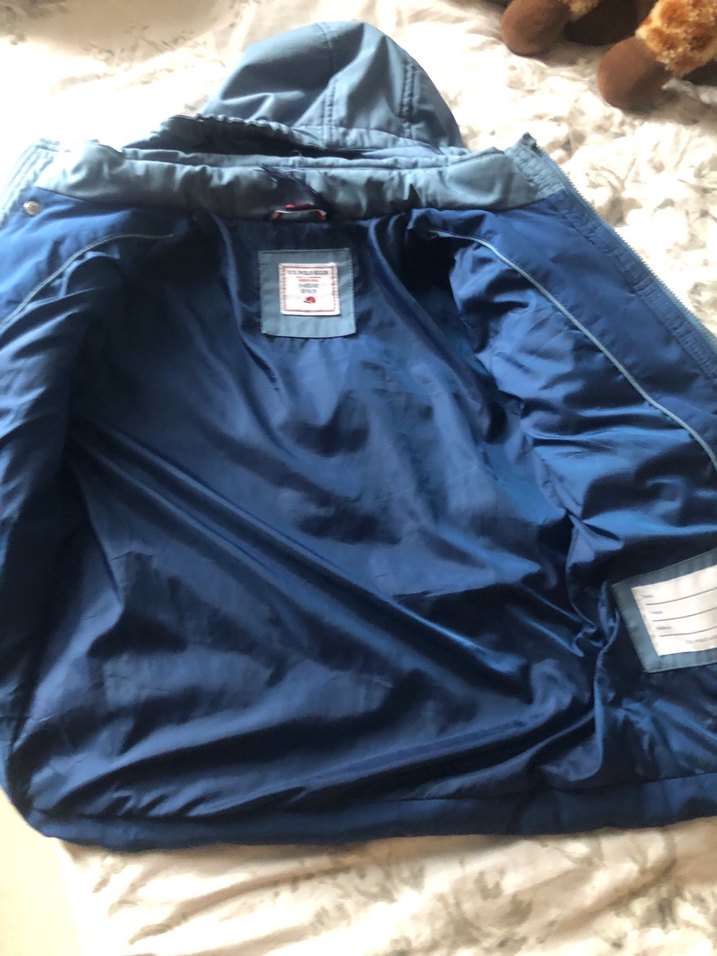 Mavi Erkek Çocuk Kapüşonlu Mont - Görsel 3