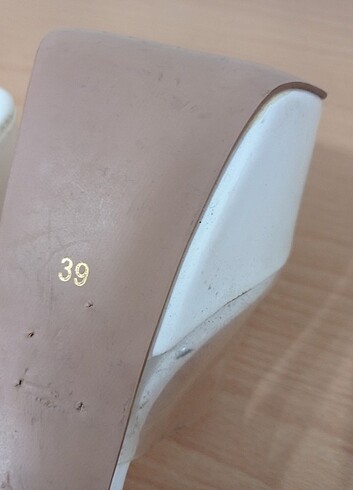 39 Beden beyaz Renk Şeffaf platform topuklu ayakkabı terlik modelli